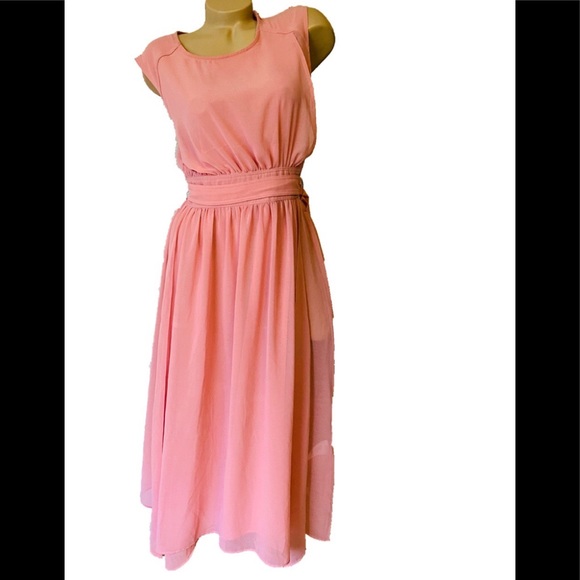 CAARA Pink Clara Side Buckle Wrap Dress Small NWT - Picture 2 of 3